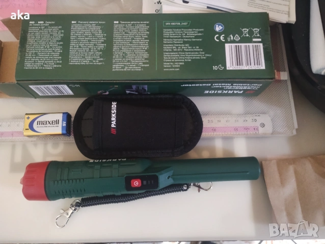 Преносим детектор за метал PARKSIDE водоустойчив пинпойнтер 3г.гаранция, снимка 3 - Друга електроника - 53470429