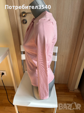 Дамска розова блуза с дълъг ръкав, снимка 7 - Блузи с дълъг ръкав и пуловери - 45057478