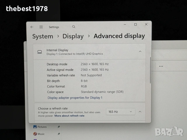Lenovo P16 Gen2`i7-13700HX/RTX A1000/32GB DDR5/1TB SSD/165Hz WQXGA/Гаранция, снимка 9 - Лаптопи за работа - 53236615