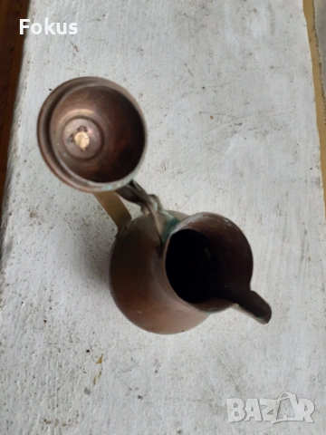 Малко медно ибриче кана ибрик бакър съд, снимка 4 - Антикварни и старинни предмети - 53378106