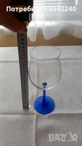 Елегантни чаши за вино  - цветно стъкло, снимка 3 - Чаши - 51389102