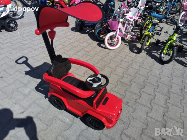 MERCEDES Кола за яздене с дръжка и сенник Mercedes-benz G350d червен, снимка 3 - Други - 53849707