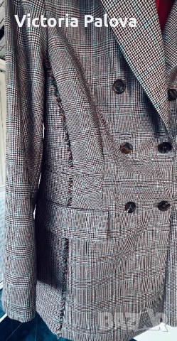 Луксозно MARC CAIN двуредно сако лимитирана колекция с декоративни шевове, снимка 7 - Сака - 52864556