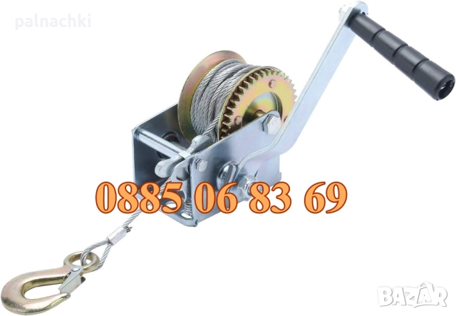 Ръчна лебедка със стоманено въже 800 кг, лебедка с въже, снимка 2 - Други инструменти - 44395412