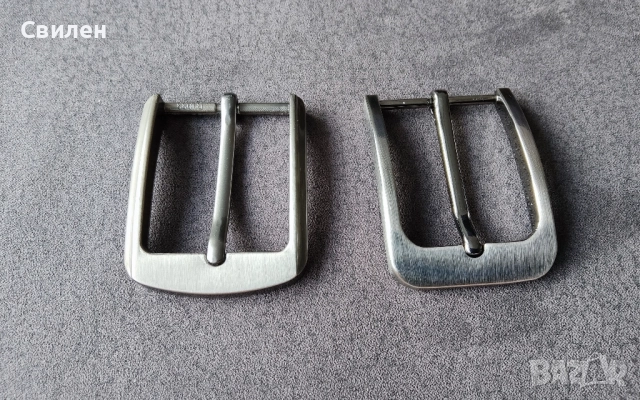 Масивна метална тока/катарама за кожен колан с широчина 35 мм.