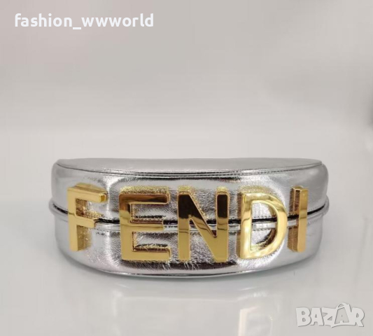 Дамска чанта Fendi silver nano fendigraphy репликариплика, снимка 5 - Чанти - 44959695