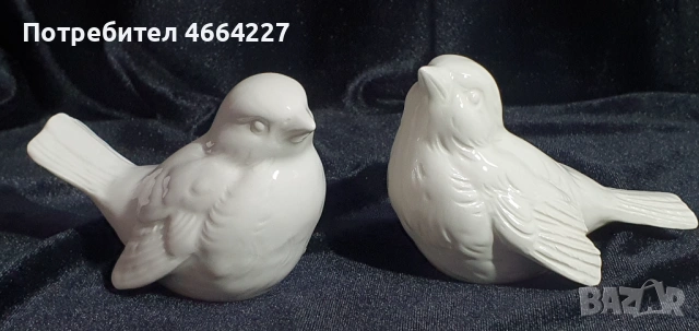 Елегантни бели порцеланови фигурки на птици  Goebel 