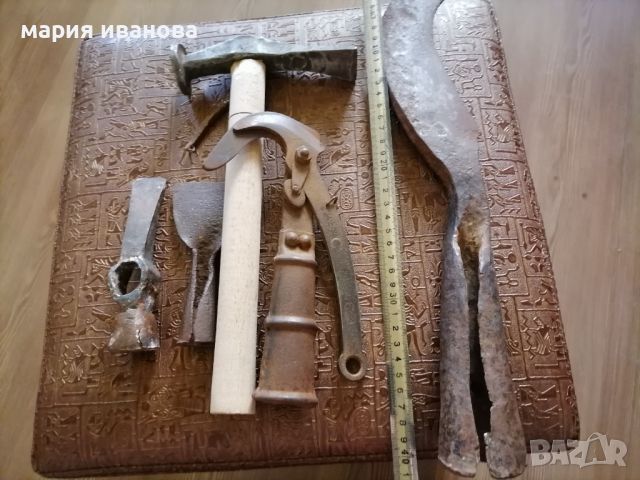 Стари ръчно ковани железа инструменти, снимка 4 - Антикварни и старинни предмети - 45276930