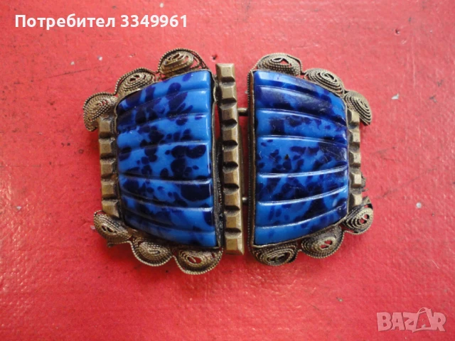 Позланени пафти тока  с камъни 19 век