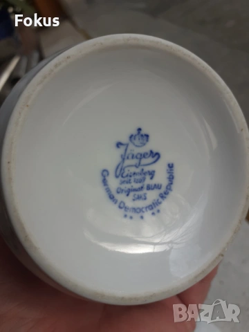 Чайник немски порцелан кобалт, снимка 6 - Антикварни и старинни предмети - 53388630