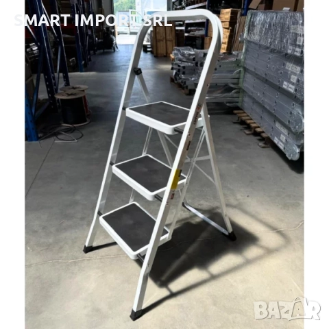 Стоманена сгъваема стълба KMH0203C, 3 стъпала, снимка 2 - Железария - 52006993
