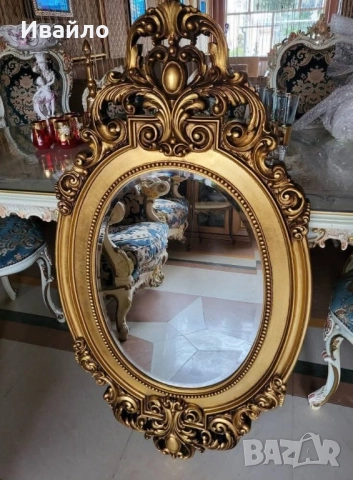 Италианско бароково огледало 056, снимка 3 - Огледала - 52393200