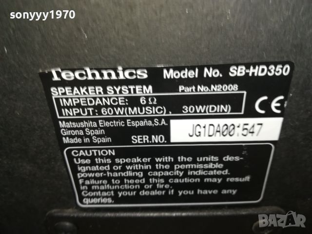 TECHNICS SB-HD350 ВНОС SWISS 2907241020, снимка 18 - Тонколони - 46728650