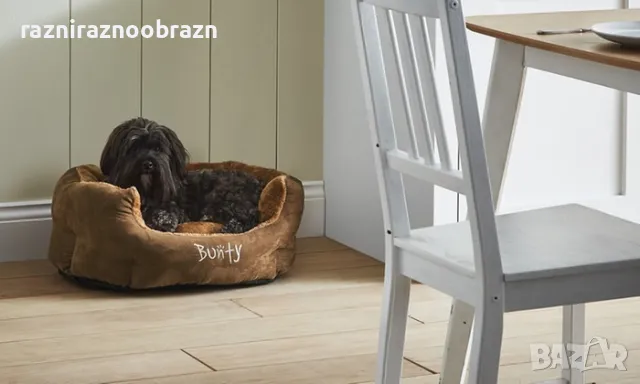 Кучешко луксозно легло с овална форма и бродирано лого Bunty, снимка 2 - За кучета - 49702439