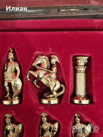 Колекционерски бронзов шах Manopoulos гръцко/римска тематика, снимка 5 - Колекции - 53499320