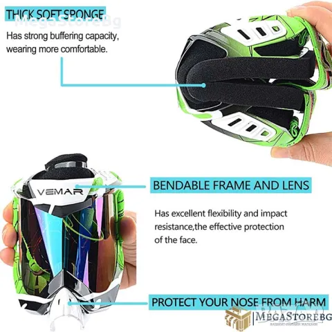 Мото очила Vemar -VM-1016-C - зелено, снимка 8 - Аксесоари и консумативи - 50169081