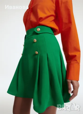 Плисе зелено. Зелена поличка Rezerved, снимка 3 - Поли - 50434309