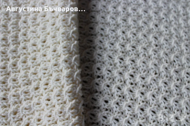 Ръчно плетена пелена за бебе (100х100), снимка 3 - Други - 51341357