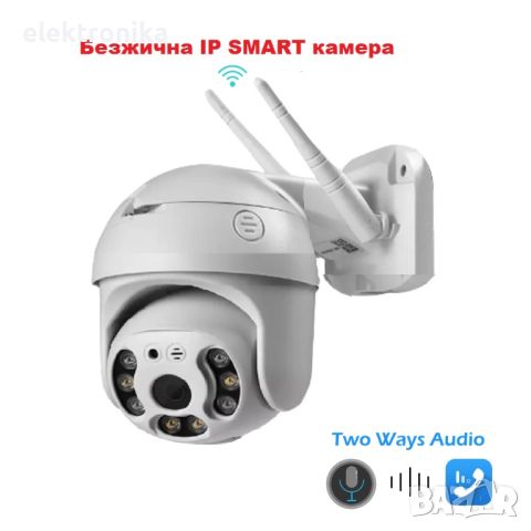 SMART камера 5MP WiFi FULL-HD 1080P с цветно нощно виждане и Двупосочен звук Безжична IP, снимка 1 - IP камери - 46477728