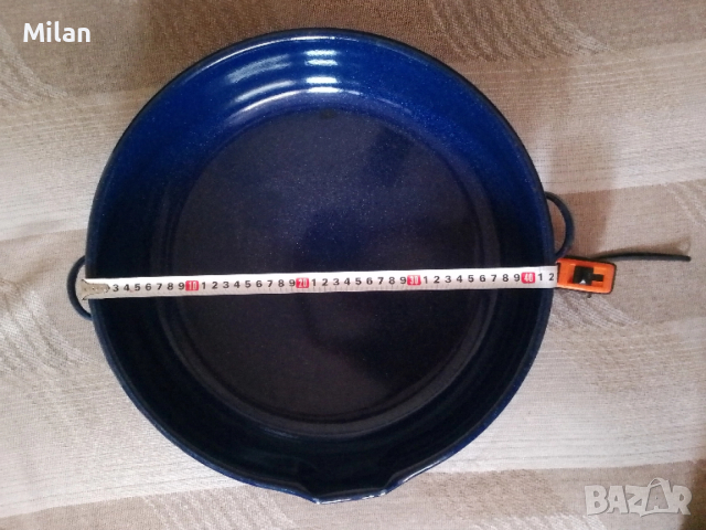 Тава емайлирана 40 cm. с дръжки и чучур за изливане, снимка 2 - Съдове за готвене - 52525976