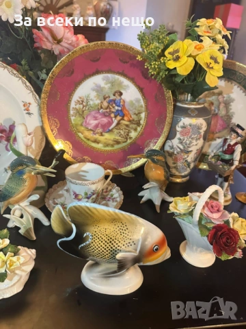 Hollohaza Hungary  Handpainted Porcelain Fish “ Рибата” Код P2257, снимка 3 - Антикварни и старинни предмети - 54241587