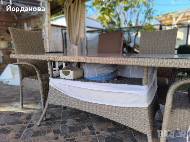 Градинска маса и столове имитация ратан, снимка 15 - Градински мебели, декорация  - 53829614
