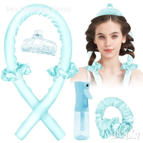 Нов 6 части комплект Лента за къдрене без топлина жени прическа ролер