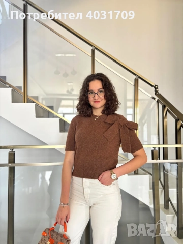 Пуловер с къс ръкав, снимка 2 - Блузи с дълъг ръкав и пуловери - 52852696