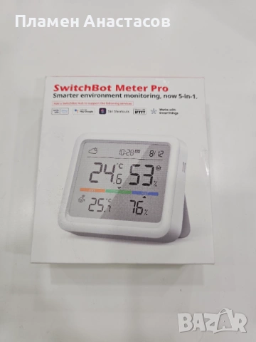 SwitchBot Meter Pro – смарт термометър и влагомер с голям дисплей и приложение, снимка 9 - Друга електроника - 53632462