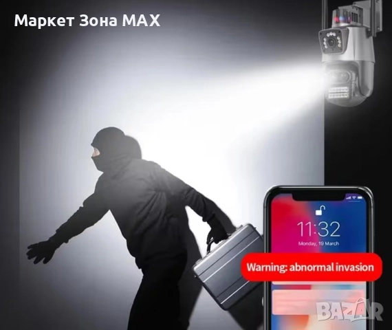 Ултра HD IP Камера с AI Детекция и 8X Увеличение – За Вашата Сигурност 24/7, снимка 4 - IP камери - 52867138