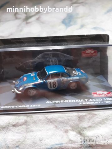 Renault Alpine 110 1800 Citroen C4 WRC  Rally  Monte  Carlo  1.43 Eaglemoss Top  Models , снимка 6 - Колекции - 46731136