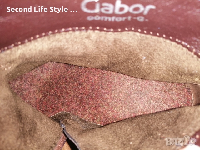 № 40 Gabor дамски боти естествена кожа в кафяв цвят, снимка 13 - Дамски боти - 52921137