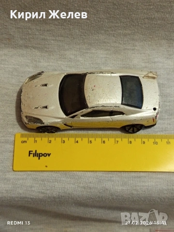 Метална количка Nissan GTR много красива за КОЛЕКЦИЯ ДЕКОРАЦИЯ 48740, снимка 6 - Колекции - 53573206