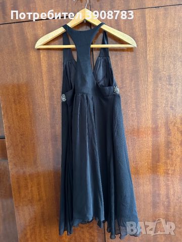 Официална черна рокля С размер, снимка 2 - Рокли - 45975744