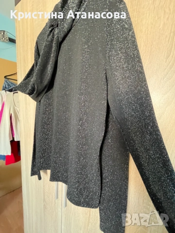 ✨ Луксозна блестяща блуза – люрекс ✨, снимка 5 - Блузи - 52501495