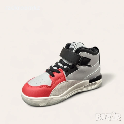 РАЗПРОДАЖБА! -50% Детски високи кецове с лепенка ZG-17 black , снимка 3 - Детски маратонки - 53887081