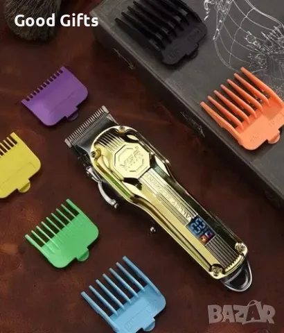 VGR V-672 Професионална машинка за подстригване, златиста, 2000mAh, LED дисплей, снимка 4 - Машинки за подстригване - 50388858