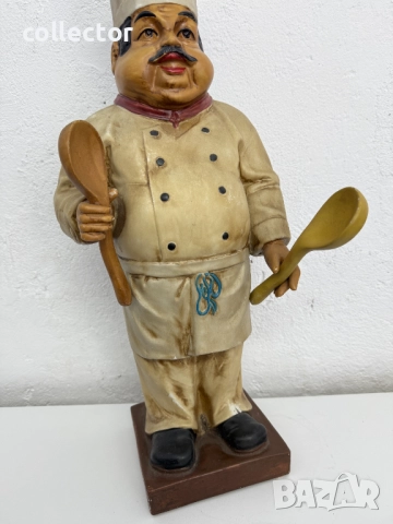 Керамичен готвач / посрещач / "fat chef" №7559, снимка 4 - Антикварни и старинни предмети - 52246772