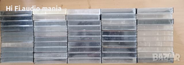 Продавам 50 броя използвани кутии за аудио касети , снимка 1 - Декове - 45992009