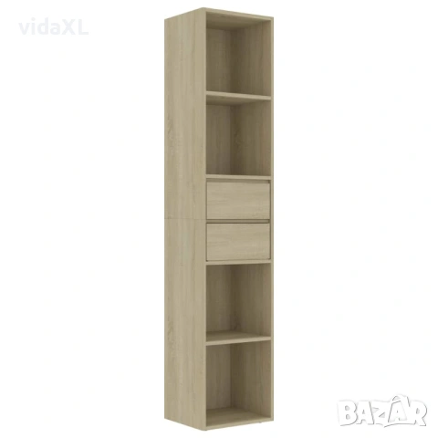 vidaXL Шкаф библиотека, дъб сонома, 36x30x171 см, инженерно дърво(SKU:802870)
