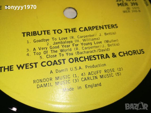 THE CARPENTERS-MADE IN ENGLAND 1505241232, снимка 10 - Грамофонни плочи - 45744922