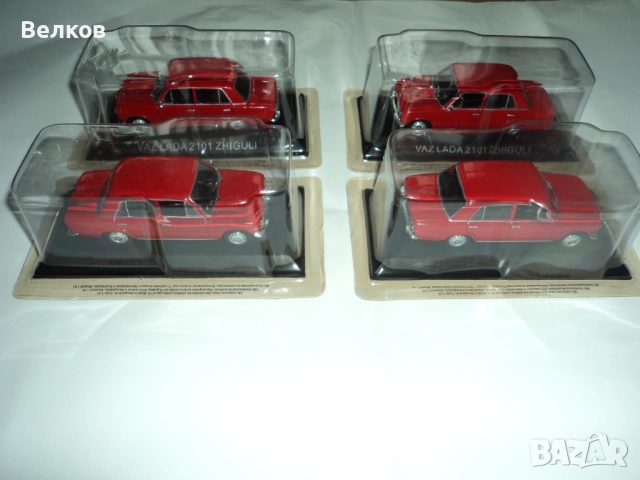 Метален модел на ВАЗ 2101 червена, Deagostini, Деагостини, снимка 2 - Колекции - 52892308