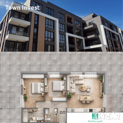 Тристаен апартамент в Maritza Park Д24