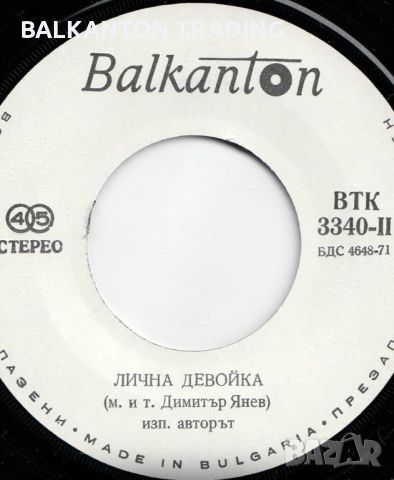 Песни от Димитър Янев - БАЛКАНТОН - ВТК 3340, снимка 3 - Грамофонни плочи - 46419041