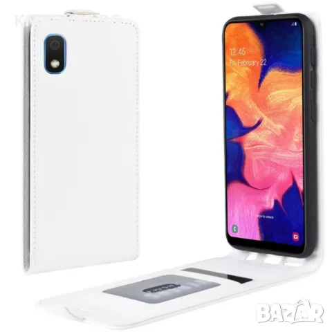 Samsung Galaxy A10 Flip3 Кожен Калъф и Скрийн Протектор, снимка 2 - Калъфи, кейсове - 48461410