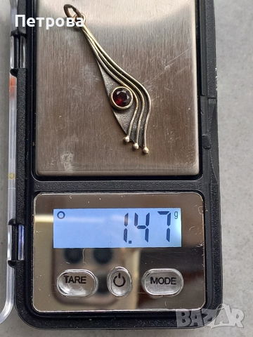 Сребърна висулка с гранат , снимка 7 - Колиета, медальони, синджири - 52029212