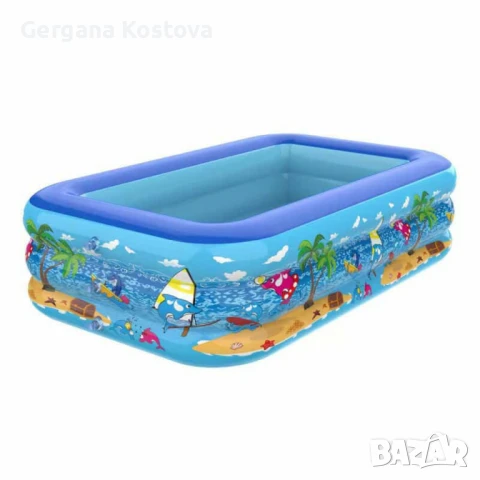 Голям удебелен надуваем басейн за дома – идеален за бебета, деца и възрастни, снимка 6 - Басейни и аксесоари - 51018392