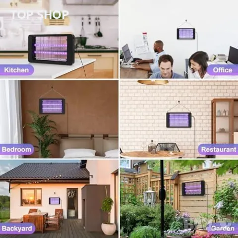 Нов електрически убиец на мухи с LED светлини за вътрешна и външна употреба, снимка 5 - Други стоки за дома - 49622121