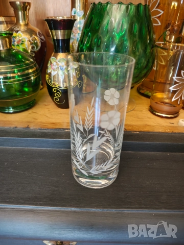 Кристални ръчно гравирани чаши, снимка 4 - Чаши - 51457492