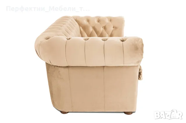 2 или 3 местен диван с функция сън-честърфийлд,сино-зелен тюркоаз плюш,, снимка 6 - Дивани и мека мебел - 50254799